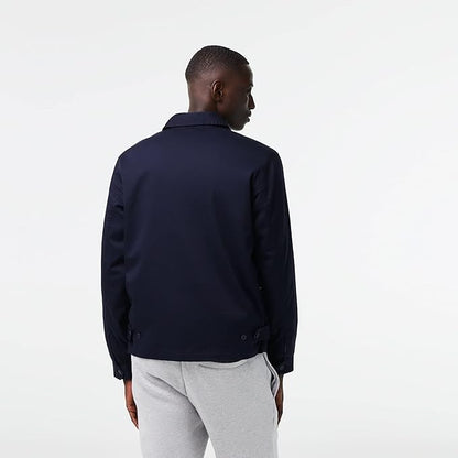 Lacoste Giacca zip-up corta in gabardine di cotone biologico stretch