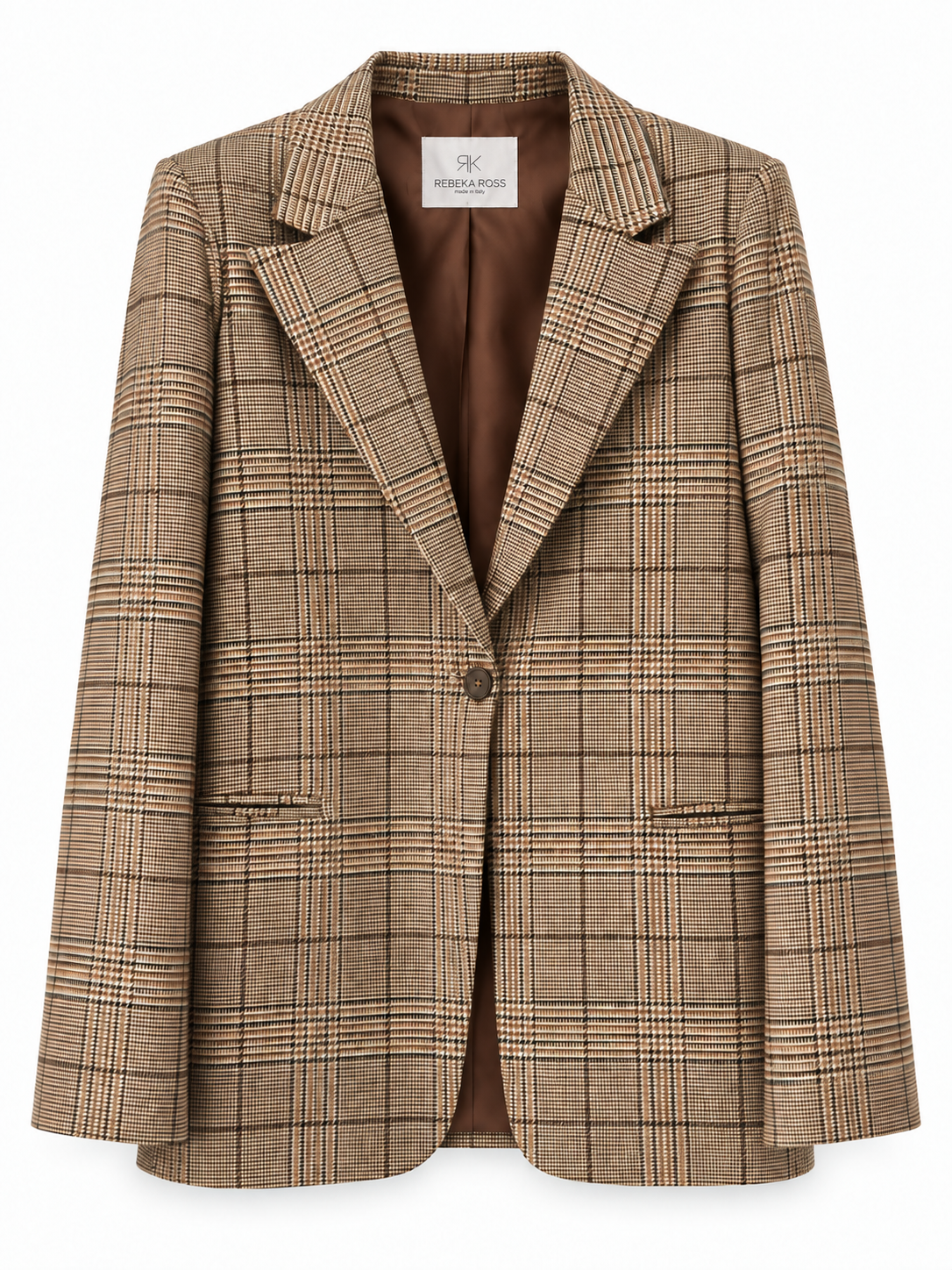 Rebeka Ross · Blazer donna quadri beige