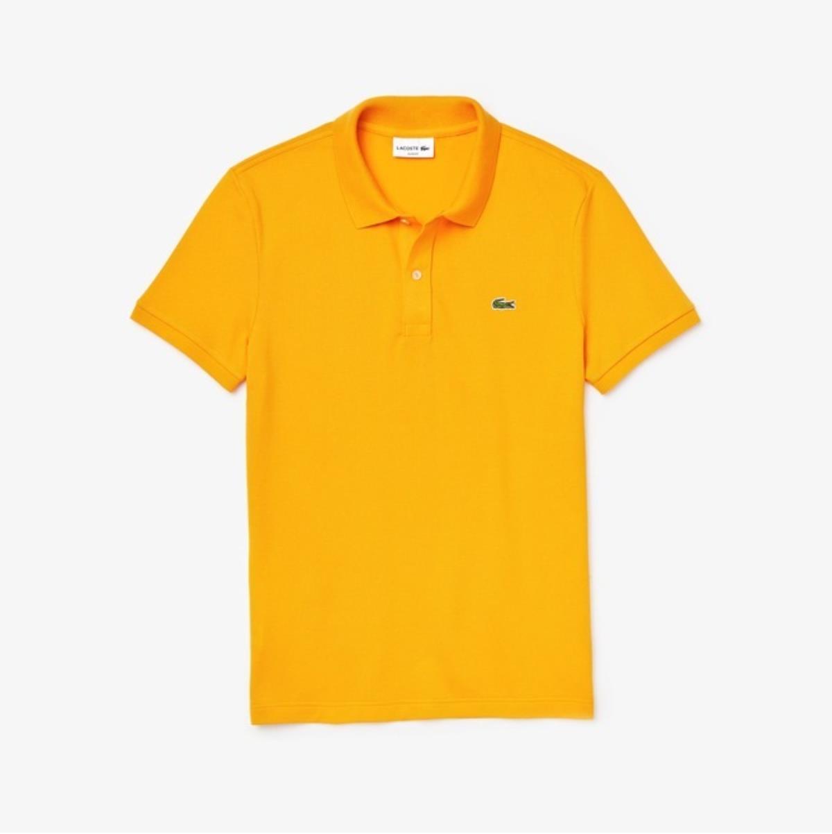 Lacoste · Polo uomo manica corta slim piqué arancione