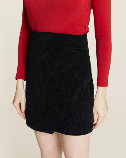 Minigonna in Velluto con Drappeggio - Pepaloves