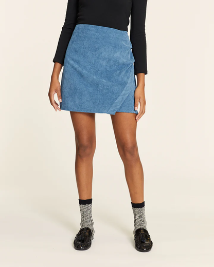 Minigonna in Velluto con Drappeggio - Pepaloves