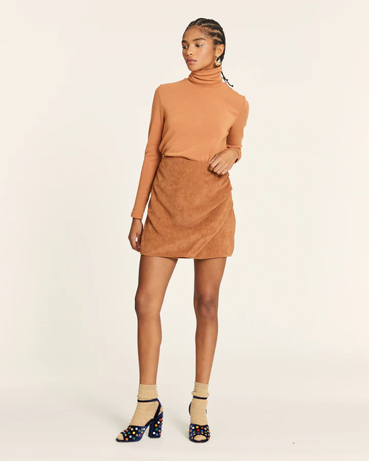 Minigonna in Velluto con Drappeggio - Pepaloves