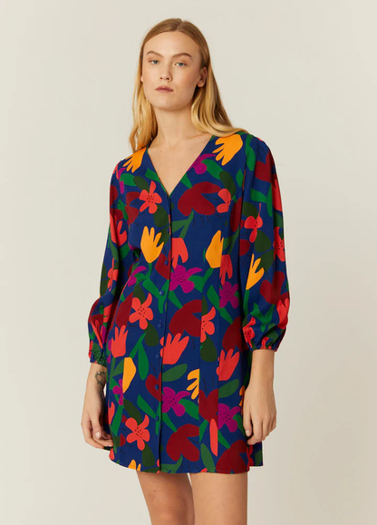 Abito Donna Pepaloves Corto con Stampa Floreale Bouquet – 100% Rayon