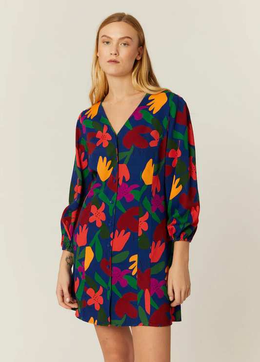 Abito Donna Pepaloves Corto con Stampa Floreale Bouquet – 100% Rayon