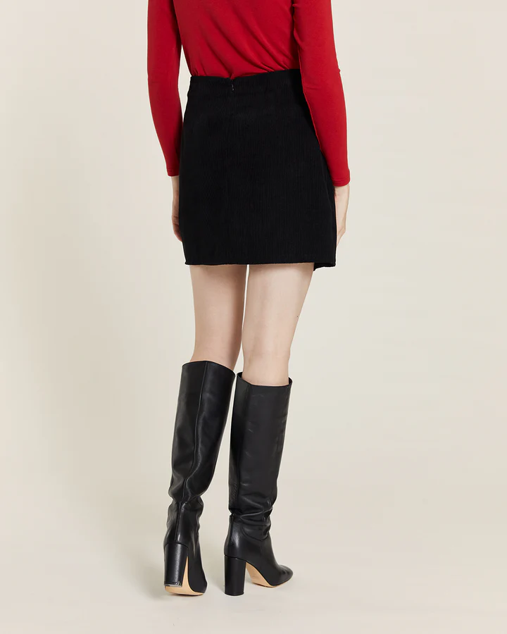 Minigonna in Velluto con Drappeggio - Pepaloves