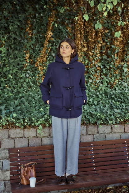 Cappotto duffle Fransa Eliza con cappuccio in poliestere