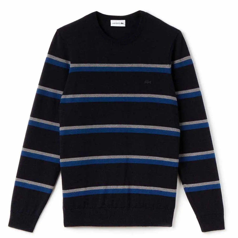 LACOSTE Maglione Uomo girocollo in lana merino a righe