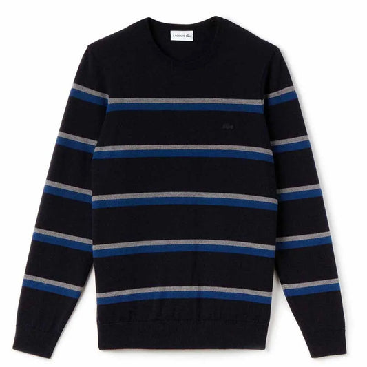 LACOSTE Maglione Uomo girocollo in lana merino a righe