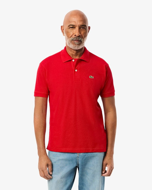 Lacoste · Polo L1212 uomo manica corta piqué rosso