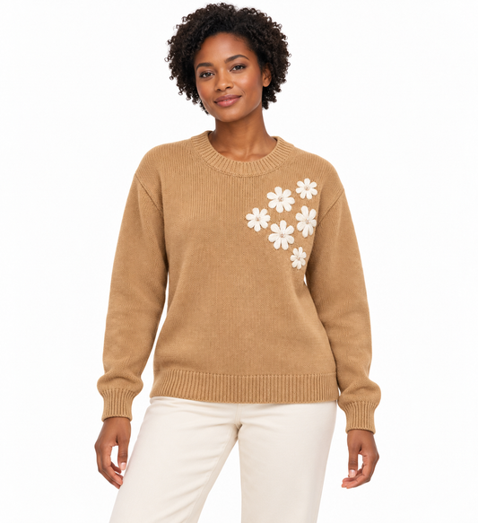Rebeka Ross · Maglione donna con ricamo fiore