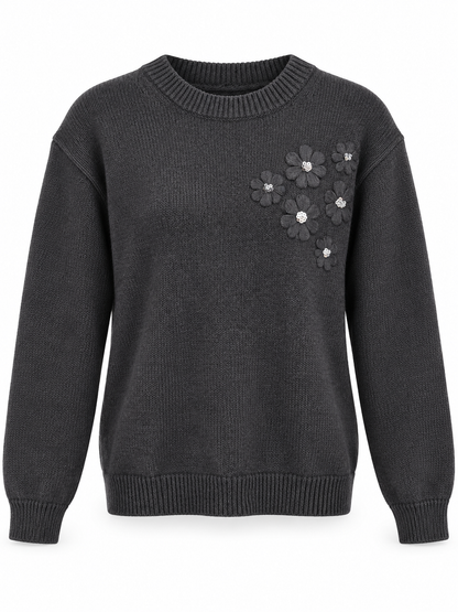 Rebeka Ross · Maglione donna con ricamo fiore