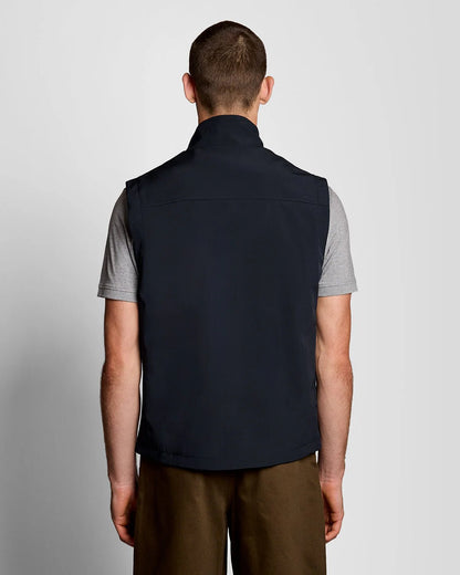 Lyle & Scott · Gilet uomo softshell zip blu