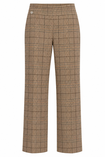 Rebeka Ross · Pantalone donna Quadri Beige