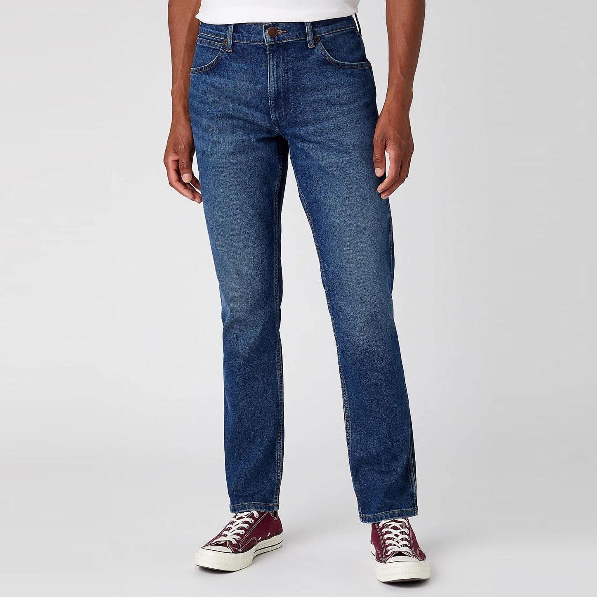 WRANGLER Jeans Uomo Regular Straight denim Blue Arcade “Greensboro”