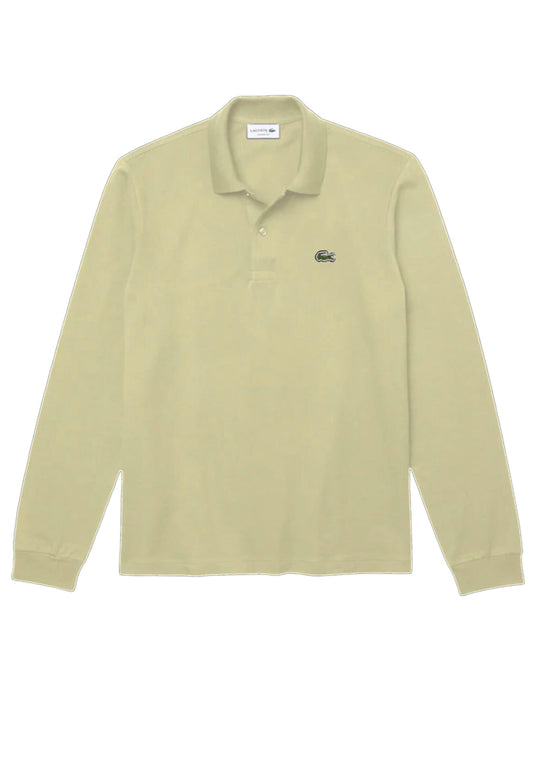 Lacoste · Polo uomo manica lunga piqué verde
