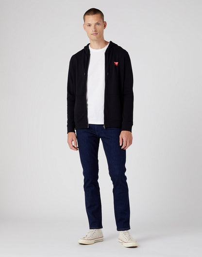 WRANGLER Felpa Uomo con Cappuccio e zip in cotone