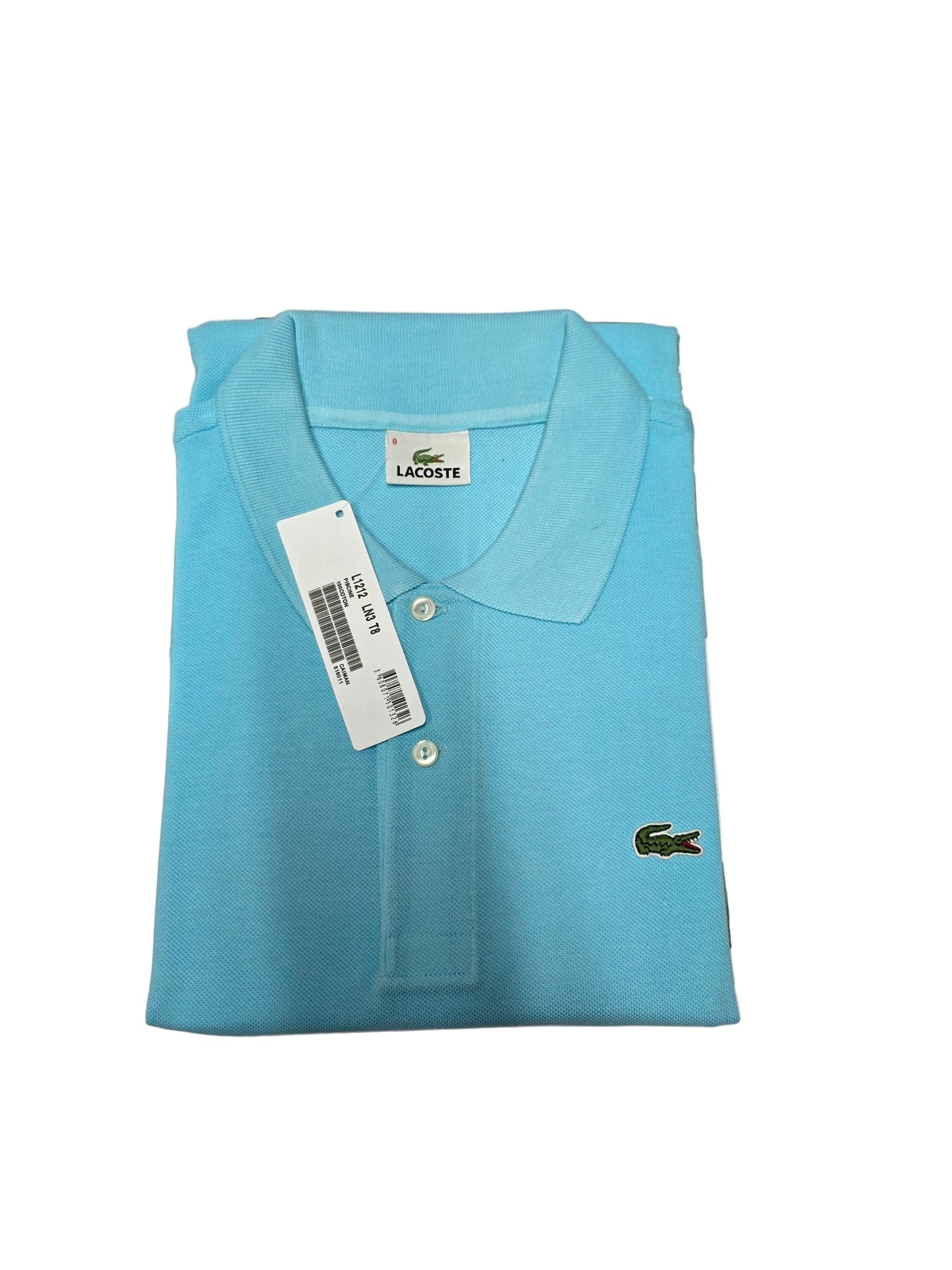 Polo Uomo Manica Corta Lacoste L1212 Azzurra F8U