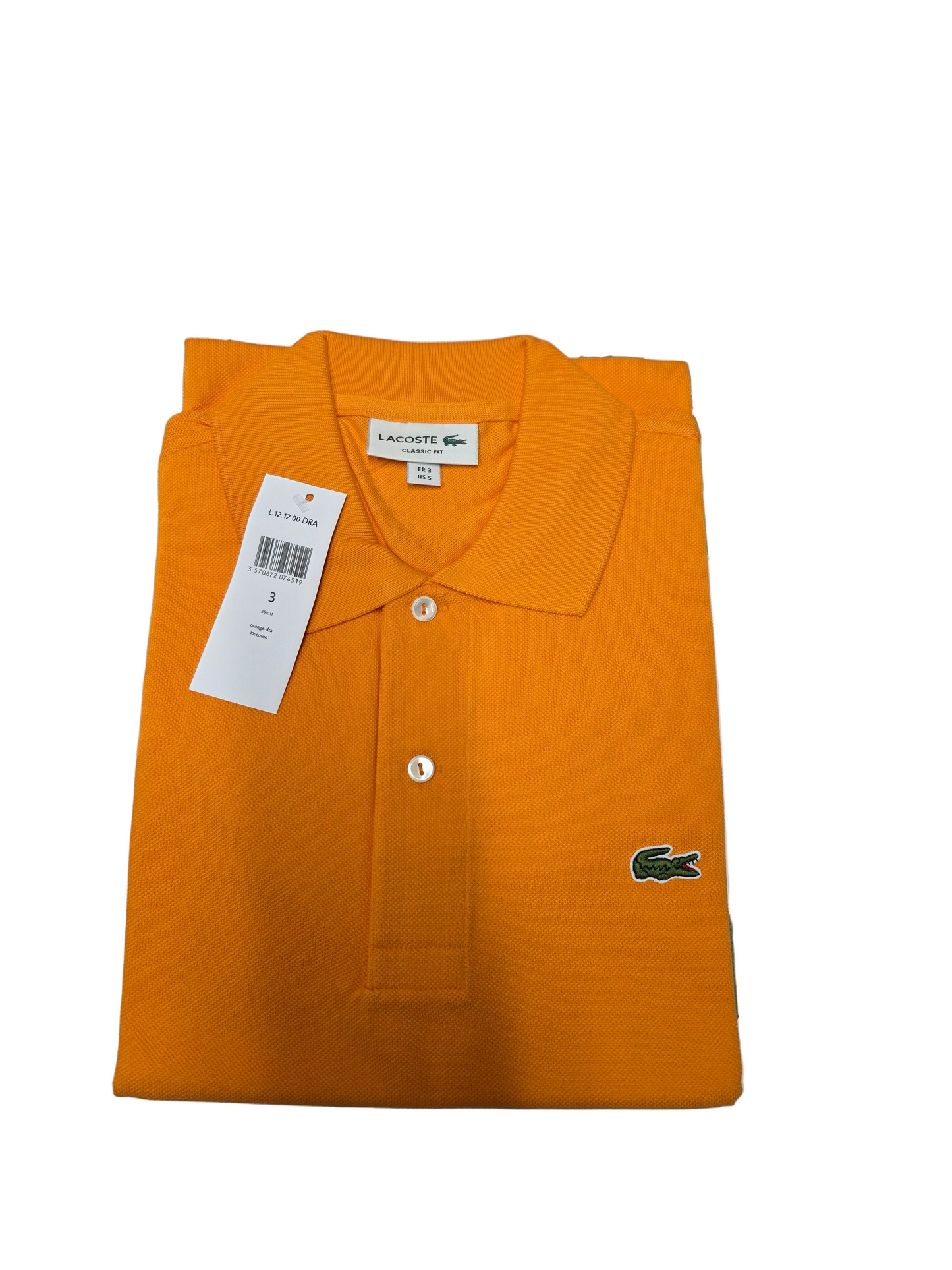 Polo Uomo Manica Corta Lacoste L1212 Arancione DRA