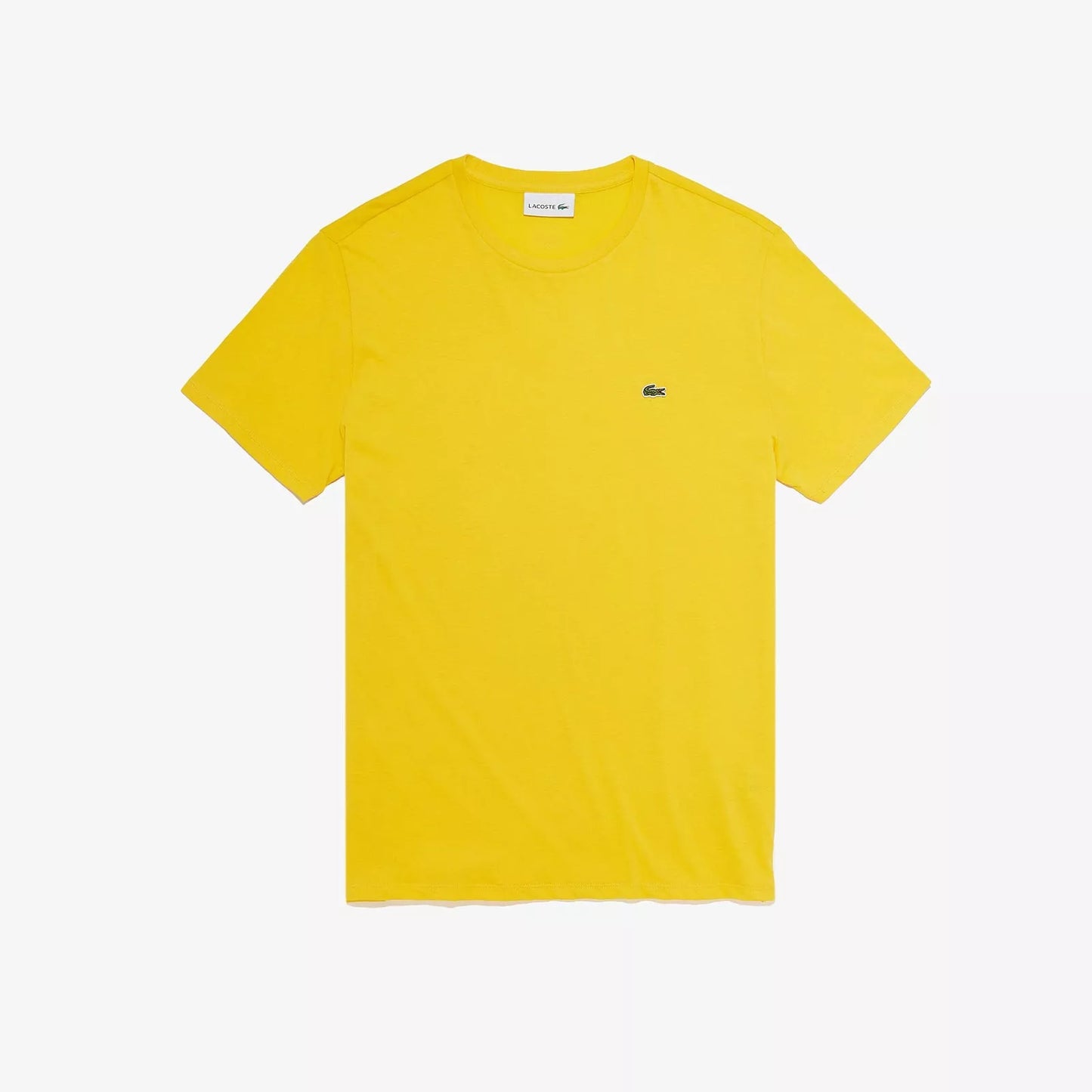 LACOSTE T-Shirt Uomo Manica Corta Cotone PIMA Giallo