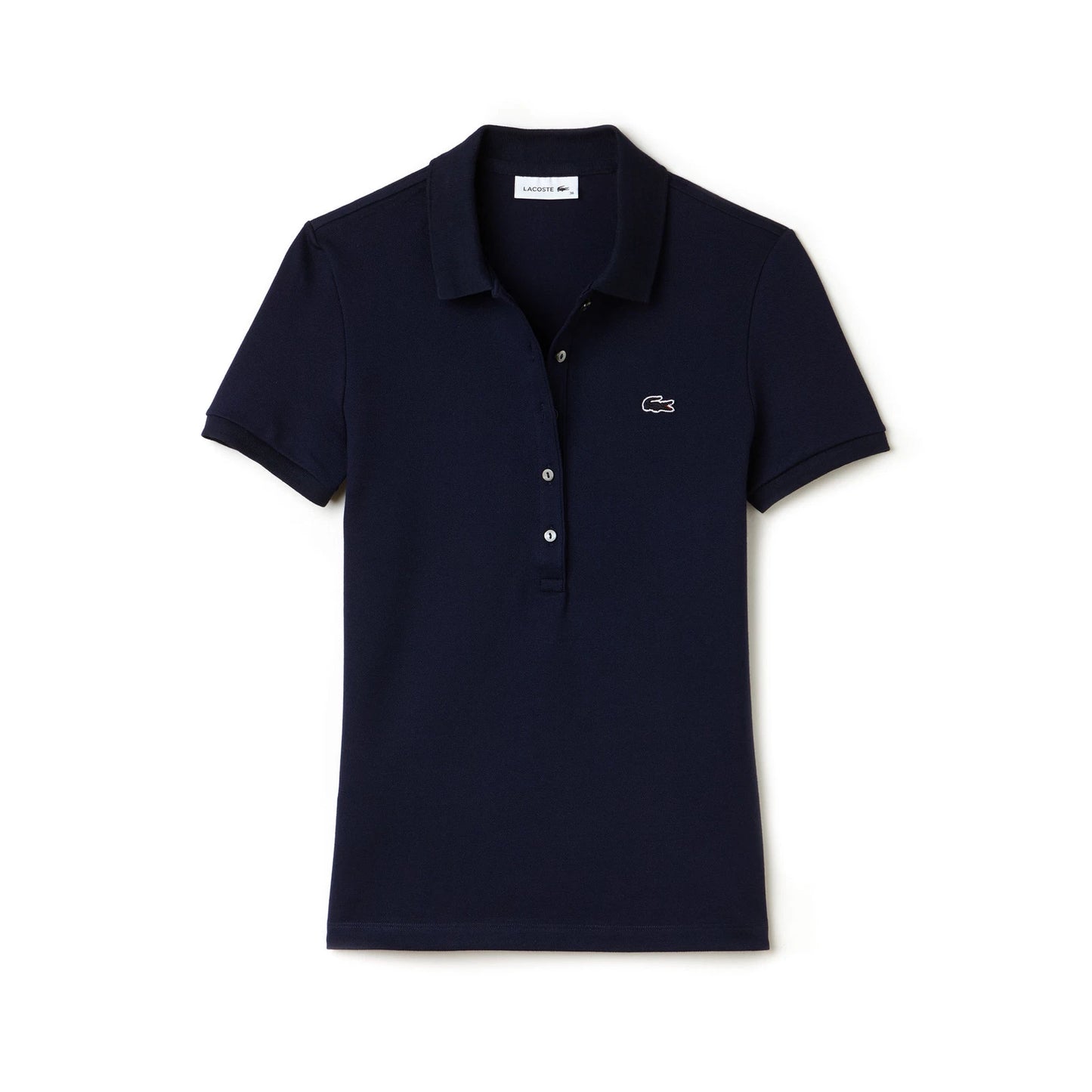 LACOSTE Polo Donna Slim fit in Piqué di cotone stretch con bottoni in madreperla