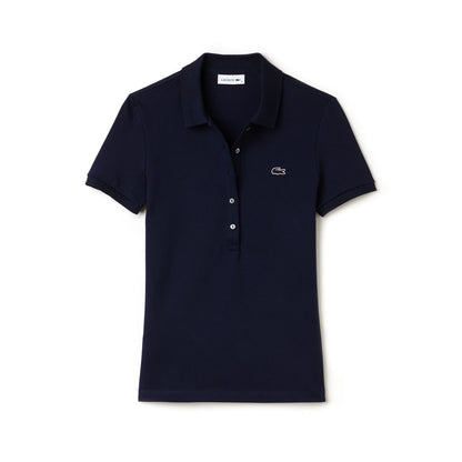 LACOSTE Polo Donna Slim fit in Piqué di cotone stretch con bottoni in madreperla