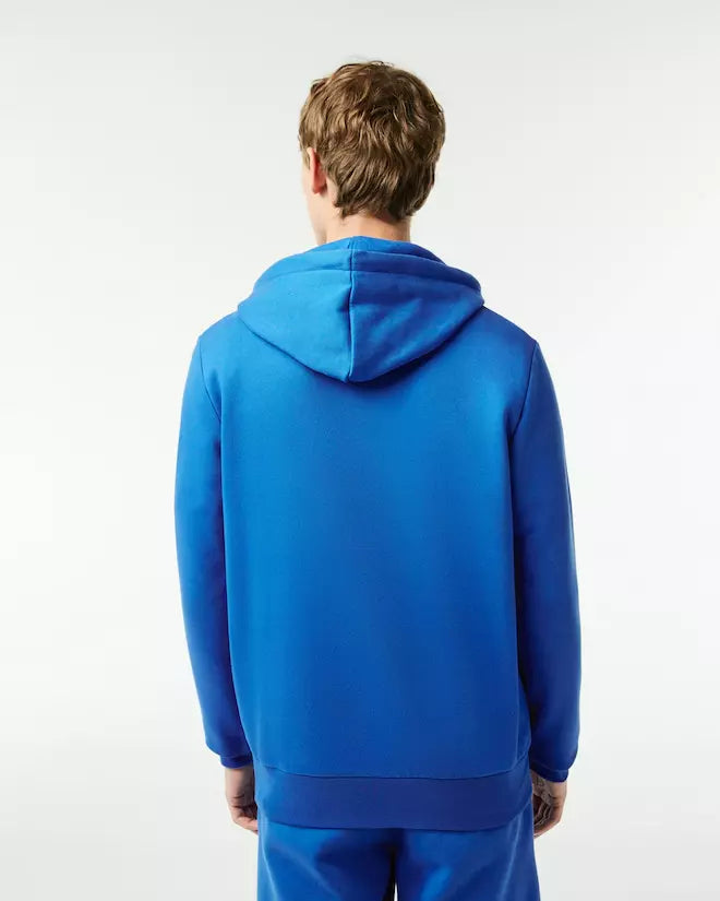 LACOSTE Felpa Uomo con cappuccio e zip in pile di cotone felpato