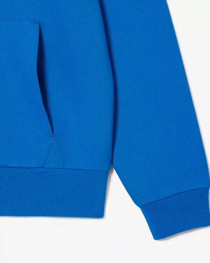 LACOSTE Felpa Uomo con cappuccio e zip in pile di cotone felpato