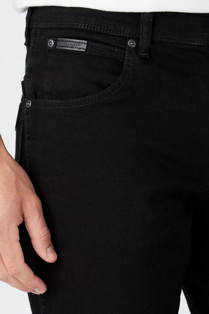 WRANGLER Jeans Uomo Authentic Slim denim Black Valley “Texas”