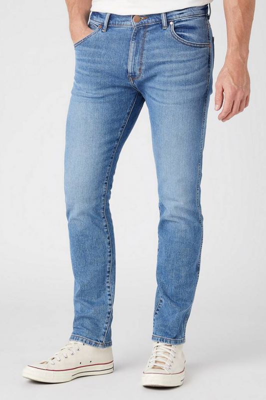Wrangler · Jeans Larston uomo slim tapered blu chiaro