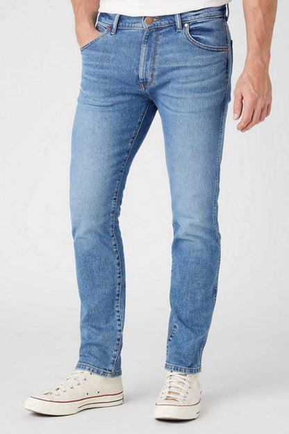 Wrangler · Jeans Larston uomo slim tapered blu chiaro
