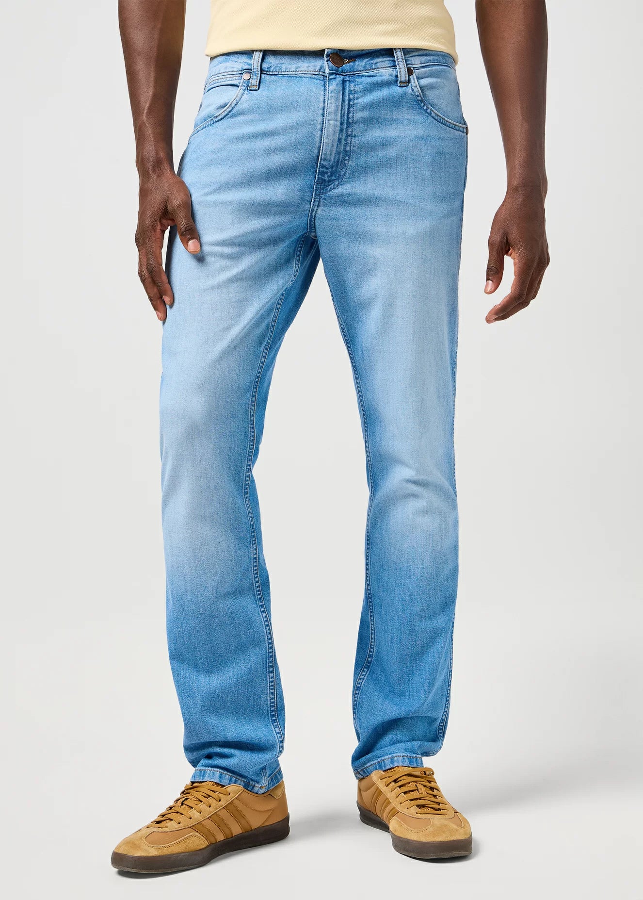 WRANGLER Jeans Uomo Regular Straight denim Slate Shade “Greensboro”