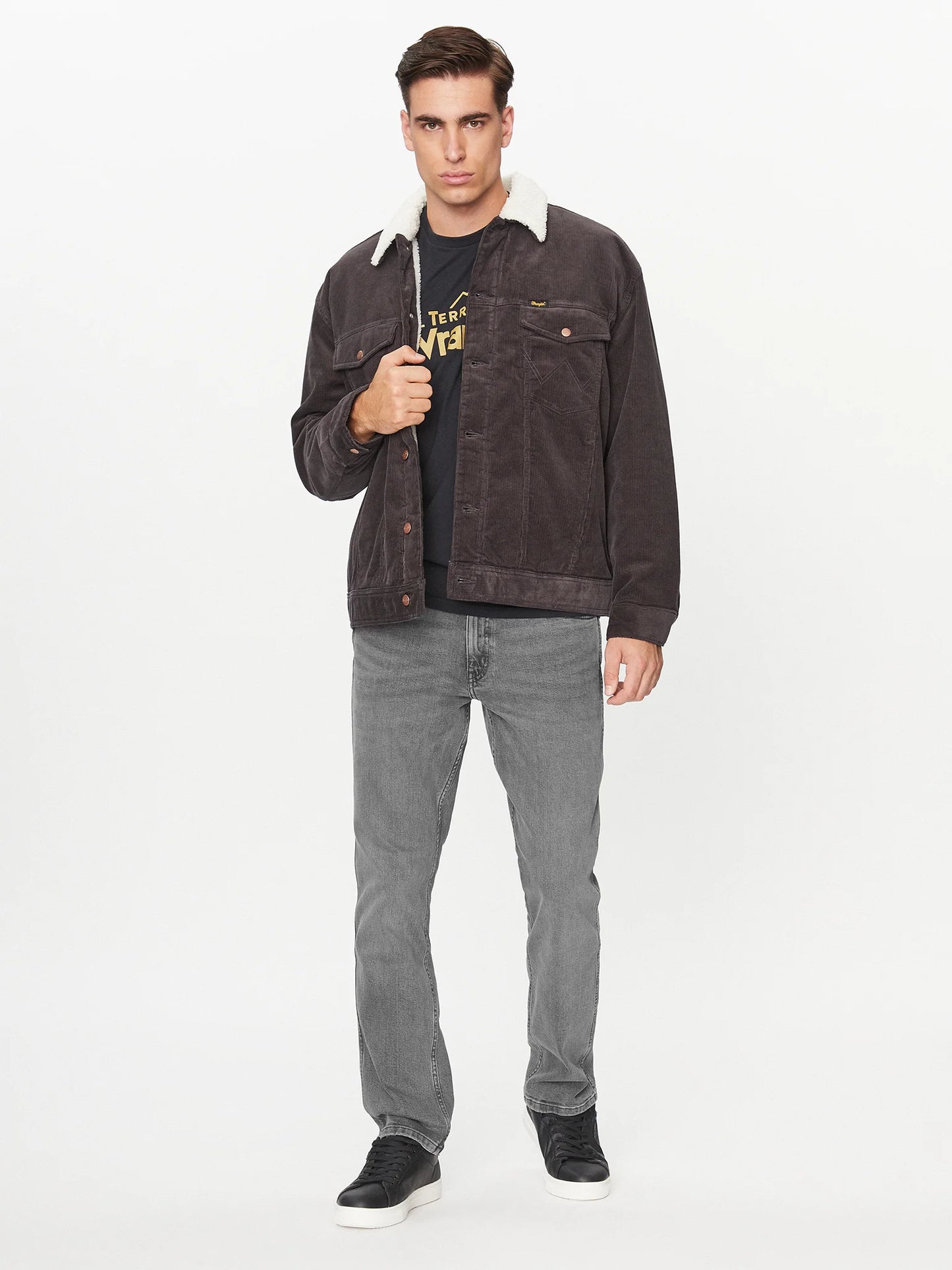 Wrangler · Jeans Greensboro uomo regular straight grigio chiaro
