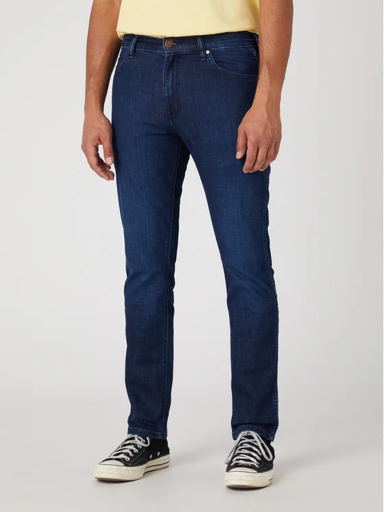 Wrangler · Jeans Larston uomo slim tapered blu scuro