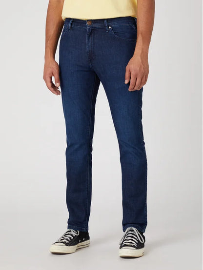 Wrangler · Jeans Larston uomo slim tapered blu scuro