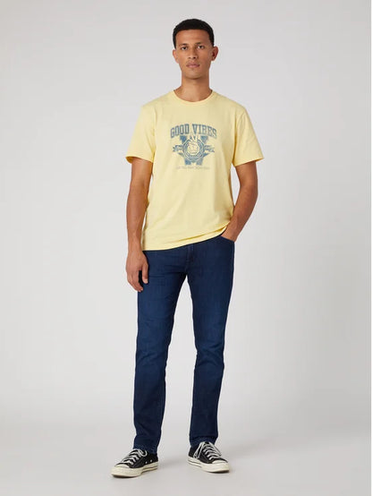 Wrangler · Jeans Larston uomo slim tapered blu scuro