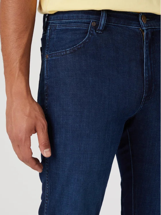Wrangler · Jeans Larston uomo slim tapered blu scuro