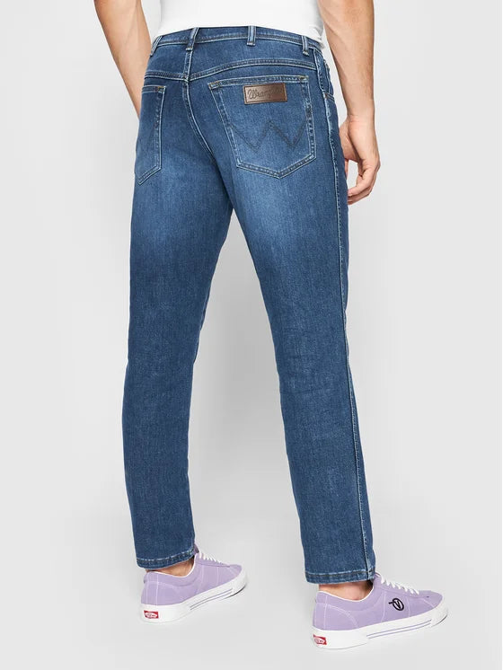 WRANGLER Jeans Uomo Authentic Slim denim Blue Silk “Texas”
