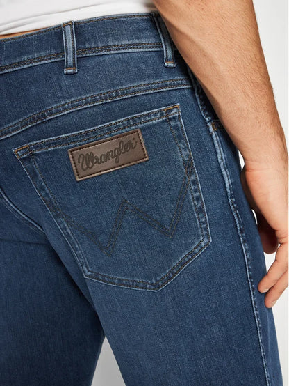WRANGLER Jeans Uomo Original Straight denim Darkstone “Texas”
