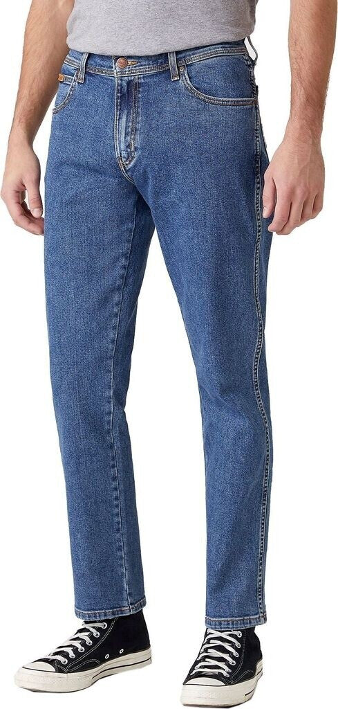 WRANGLER Jeans Uomo Authentic Slim denim Stone Wash “Texas”