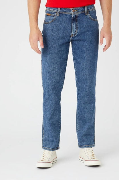 WRANGLER Jeans Uomo Authentic Slim denim Stone Wash “Texas”