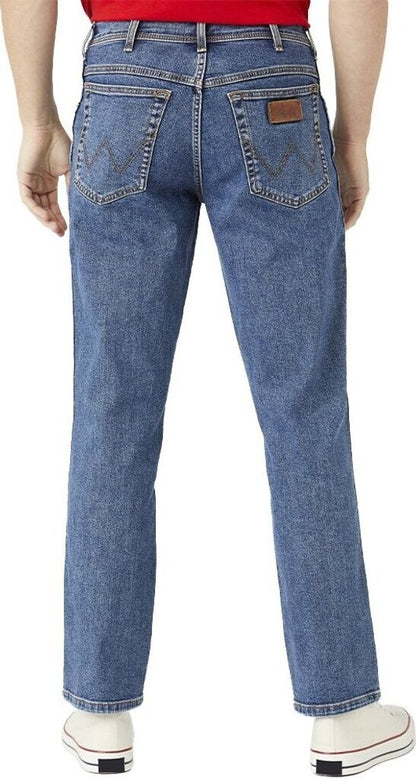 WRANGLER Jeans Uomo Authentic Slim denim Stone Wash “Texas”